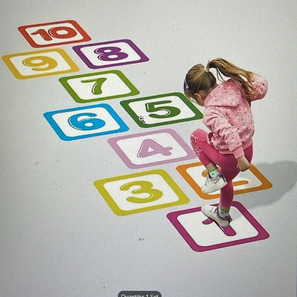 Waterproof Hopscotch Floor Decals